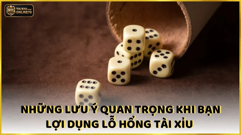 Những lưu ý quan trọng khi bạn lợi dụng lỗ hổng tài xỉu để chơi game