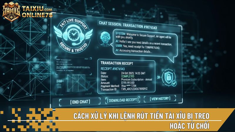 Liên hệ ngay đội ngũ CSKH trực tuyến và cung cấp mã giao dịch để được tra soát nhanh nhất